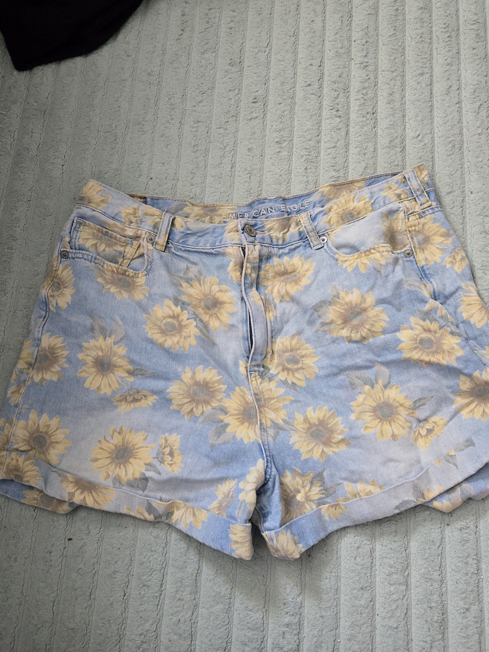 American Eagle Outfitters Light Blue Sunflower Denim Shorts